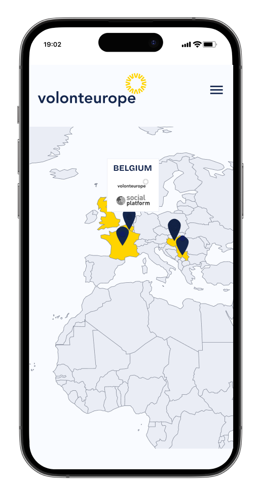 Volonteurope — mapa Europy